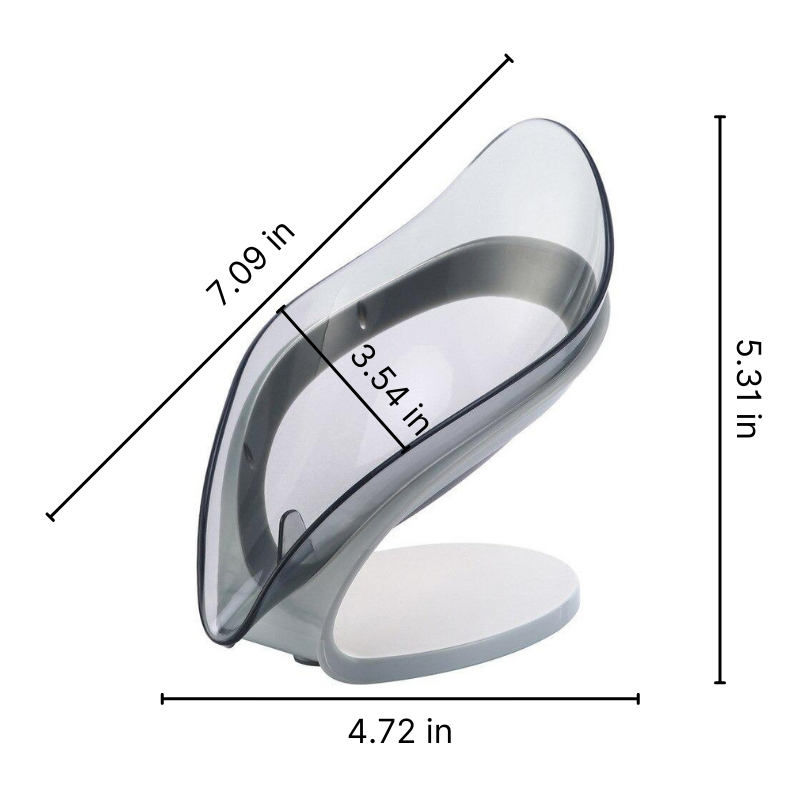 Delicate Leaf-Shaped Soap Dish/Holder With Drain