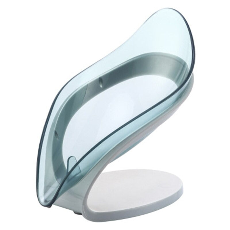 Delicate Leaf-Shaped Soap Dish/Holder With Drain
