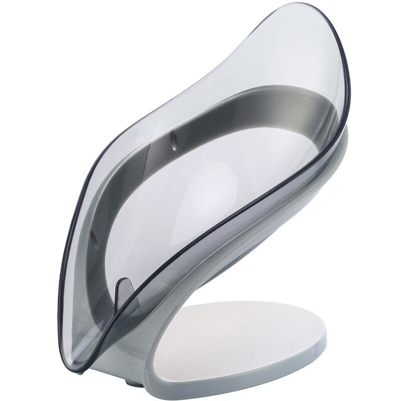 Delicate Leaf-Shaped Soap Dish/Holder With Drain